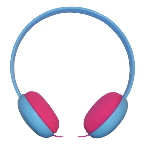 Audifonos Diadema Ajustable Azul Con Rosa Fonestar Fa-598az Celeste
