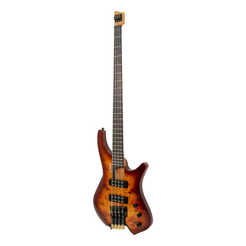 Bajo Eléctrico 4 Cuerdas Mars Headless Brown Burst Diestro Brown Burst