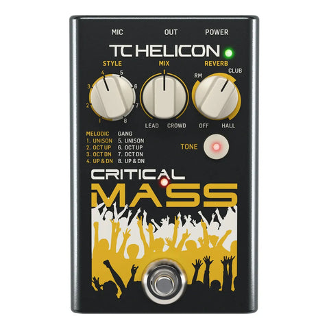 Pedal De Efectos Vocal Tc Helicon Critical Mass Con Reverb Para Micrófono Negro