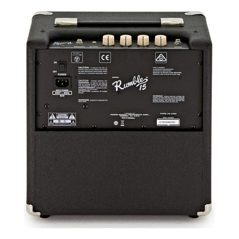 Amplificador Fender Rumble 15 Combo De Bajo Negro/plata