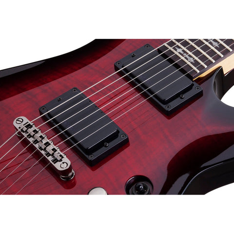 Guitarra Eléctrica Crimson Red Burst Schecter Demon-6 Crb Diestro Crimson Red Burst Wengué