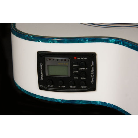 Guitarra Electroacustica Blanca Oscar Schmidt Og10ce Whi White Diestro