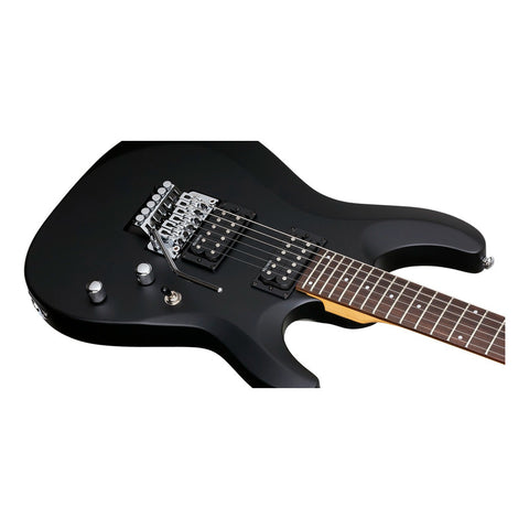 Guitarra Eléctrica Schecter C-6 Fr Deluxe Negro Satinado Diestro Negro Satinado Palisandro
