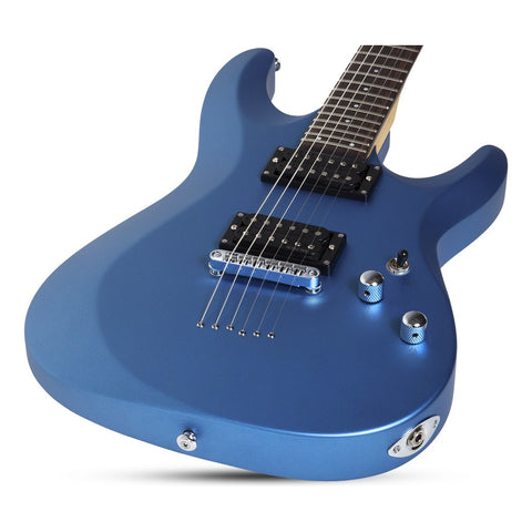 Guitarra Eléctrica Schecter C-6 Deluxe Metallic Light Blue Diestro Satin Metallic Light Blue Palo De Rosa