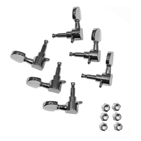 Maquinaria Cromada Para Guitarra Eléctrica Maxtone Gm-39s Plateado