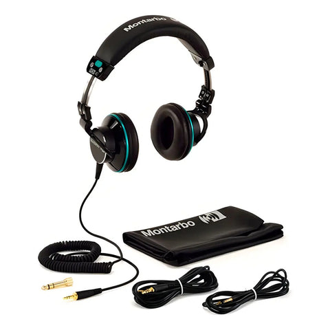 Audífonos Estudio Montarbo Mdh-40 Alámbricos Profesionales Color Negro