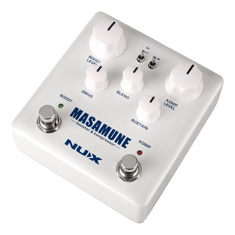 Pedal De Efecto Nux Masamune Nbk-5 Blanco Para Guitarra Eléctrica Boost Compresor