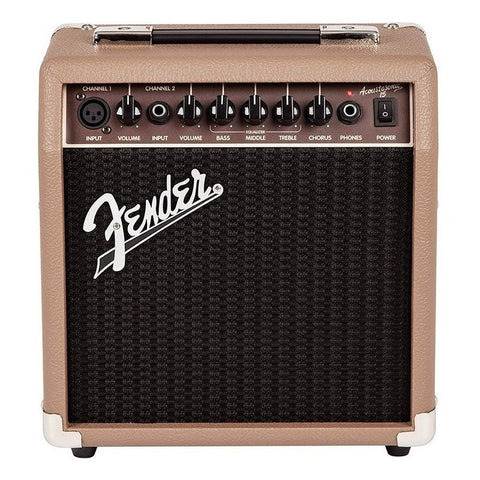 Amplificador Fender Guitarra, Acoustasonic 15 Portátil Color Marrón/trigo