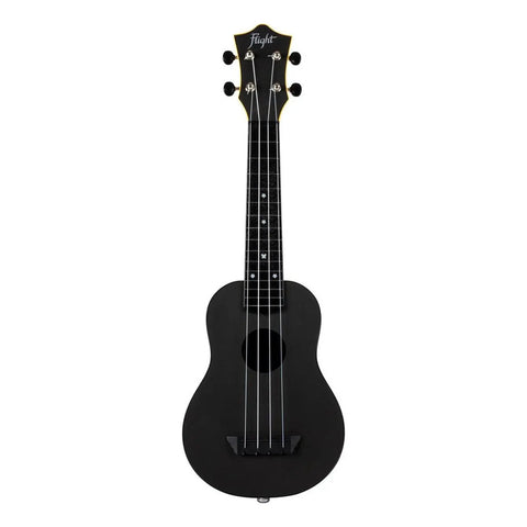 Ukulele Soprano Flight Tus35 Pack Con Funda Y Afinador Msi Negro