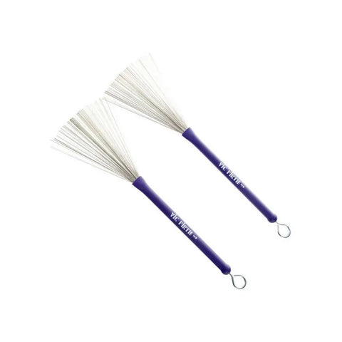 Par Escobillas Calibre Ligero Heritag Brush Vic Firth Hb Morado