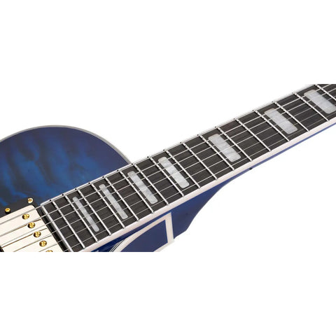Guitarra Eléctrica 6 Cuerdas Mars Les Paul Jazz Blue Azul Diestro Azul Palo De Rosa