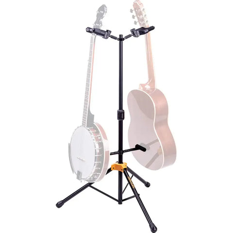 Hercules Gs422 Plus Soporte Base Para 2 Guitarras Negro