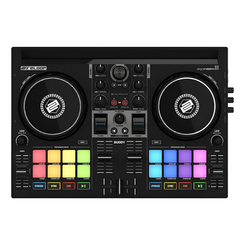 Controlador Compacto De 2 Decks Para Dj Reloop Buddy Negro