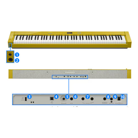 Piano 20 W Digital Casio Px-s7000hm Amarillo