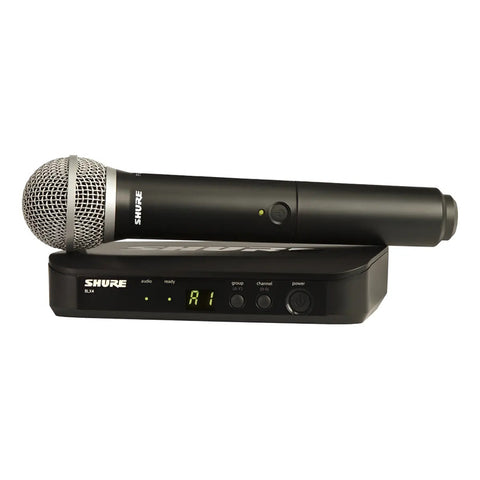 Sistema Inalambrico Con Micrófono De Mano Shure Blx24/pg58  Negro