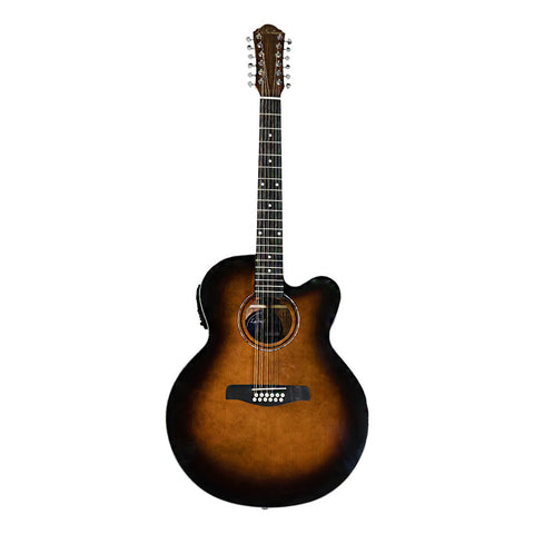 Guitarra 12 Cuerdas La Sevillana Ju-1200ceq Sombreado Trans Sombreado Transparente Diestro