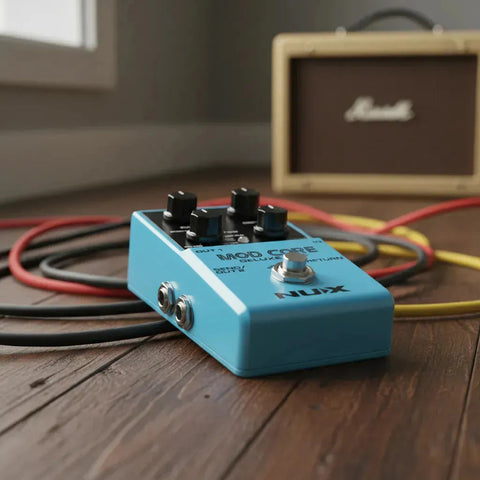 Pedal Modulación Guitarra Nux Core Deluxe Mkii Azul Claro 8 Modos Efectos