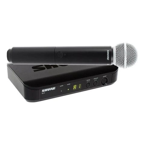 Sistema Inalambrico Orig Microfono De Mano Shure Blx24 Sm58 Negro
