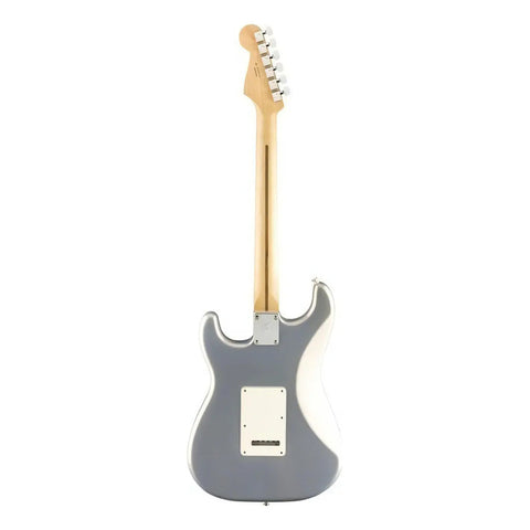 Guitarra Eléctrica Fender Player Stratocaster De Aliso Silver Brillante Con Diapasón De Granadillo Brasileño Diestro