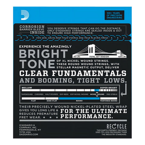 Cuerdas Daddario Bajo 5cds Exl-160-5