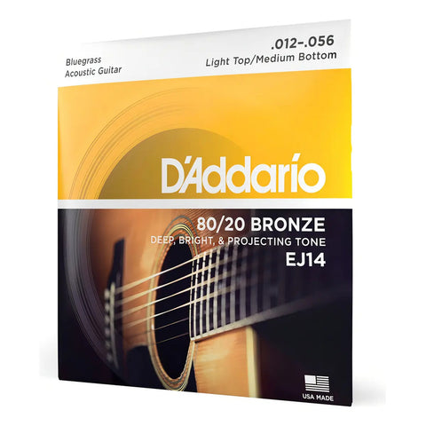 Cuerda De Guitarra D'addario Bronze 80/20 Ej14 0.12 De Acero