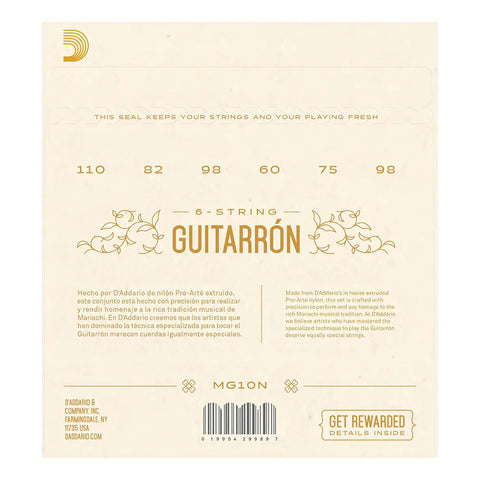 Juego Cuerdas P/ Guitarrón Tensión Normal D'addario Mg10n