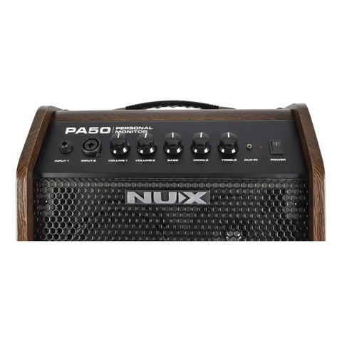 Combo Para Guitarra Y Voz 50w 2 Canales 6.5 PuLG Nux Pa50 Negro