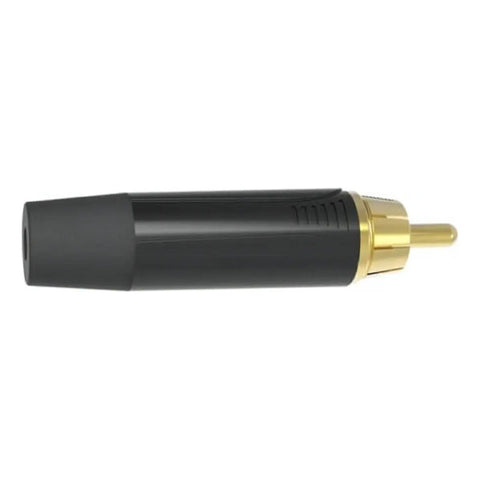 Conector Rca Macho Proel Con Contactos Chapados En Oro Negro
