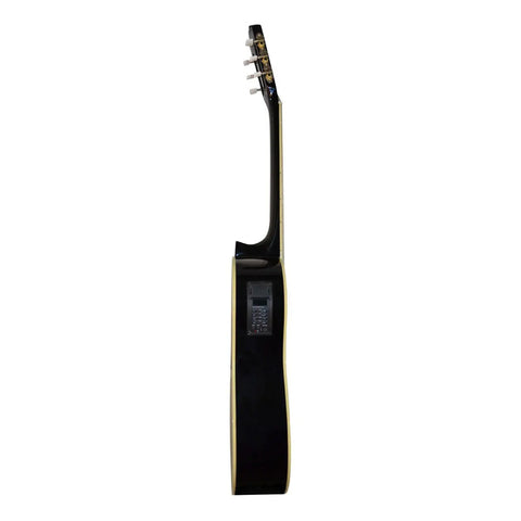 Guitarra Electroacustica Caja Clasica La Sevillana A-2eq Bk Negro Derecha