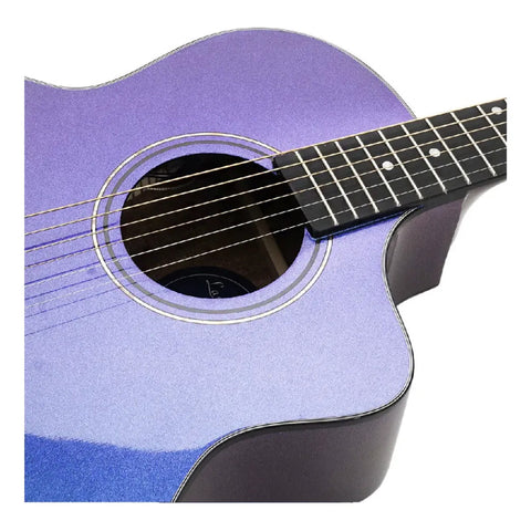 Guitarra La Sevillana Electroacústica Camaleon Ga-321ceq Cmn Morada Diestro