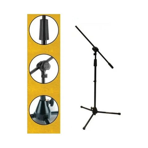 Hércules Ms432b Atril Soporte Base Para Micrófono Con Boom Color Negro