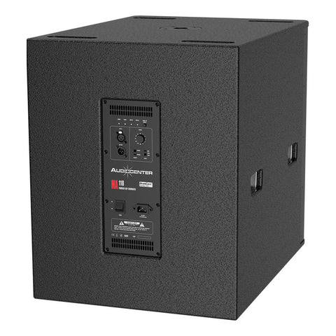 Subwoofer 18  Activo Con Ruedas Audiocenter Ma118 Ii Negro