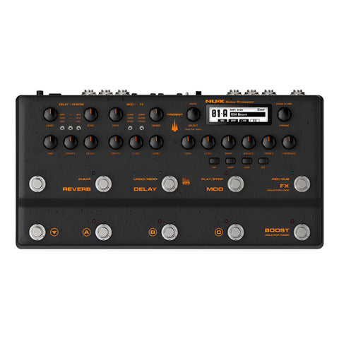 Pedalera Procesador De Efectos Nux Nme-5 Trident Negro