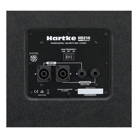 Caja Gabinete Para Bajo 2x10 Hartke Hd210 Color Negro