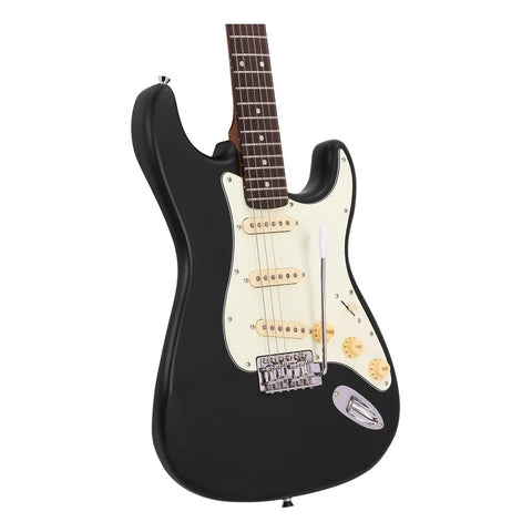 Guitarra Eléctrica Babilon Epic Ii-mb Stratocaster Negro 6 Cuerdas Diestro Color Negro Palo De Rosa