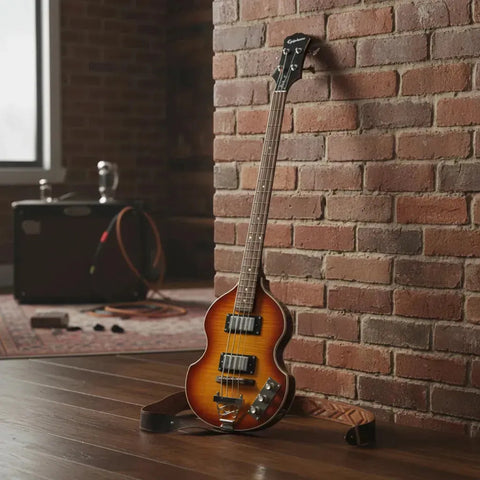 Bajo Electrico EpiPhone Viola Bass Color Sunburst Diestro 4