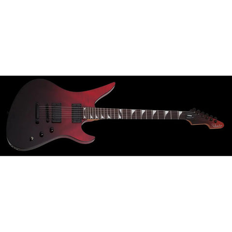 Guitarra Eléctrica Schecter Avenger Standard Blood Burst Color Rojo Material Del Diapasón Palo De Rosa Orientación De La Mano Diestro