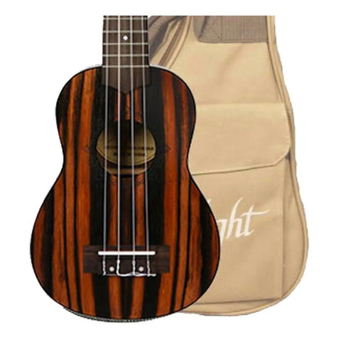 Ukelele Soprano Flight Dus460 Amara Con 12 Trastes Y Estuche Marrón