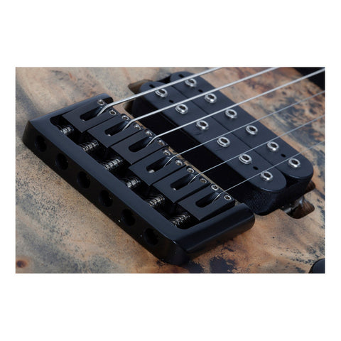 Guitarra Eléctrica Schecter Reaper-6 Scb Fresno Satin Charcoal Burst Ébano