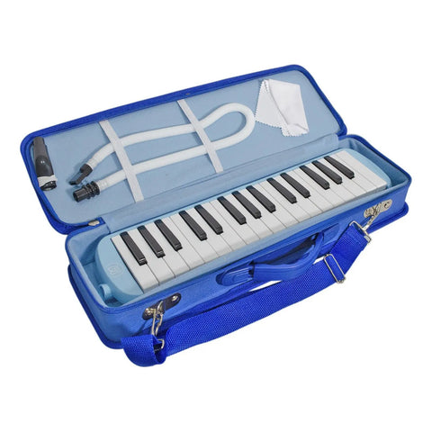 Melodica De 32 Teclas Con Estuche De Tela Maxima Sr-32sf Blu