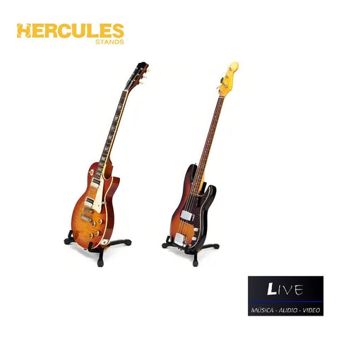 Hercules Gs402bb Soporte Plegable Guitarra Electrica O Bajo Color Negro