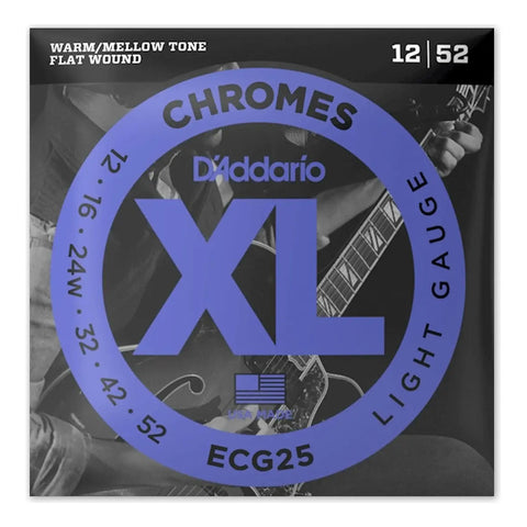 Cordas Para Guitarra D'addario Xl Chromes Ecg25 012 - 052