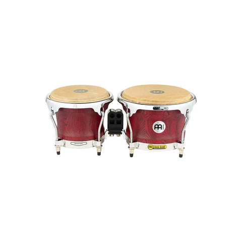 Bongo Meinl Woodcraft 7 Y 8.5 Pulgadas Fresno Cuero Vintage Red