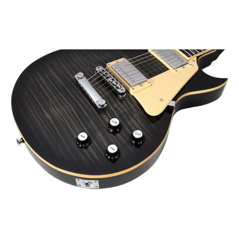 Guitarra Eléctrica 6 Cuerdas Mars Les Paul Traditional Black Color Negro Material Del Diapasón Palisandro Orientación De La Mano Diestro Palo De Rosa