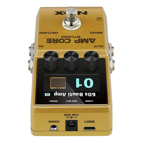 Pedal Simulador De Amplificadores Nux Nca-1 Amp Core Studio Dorado