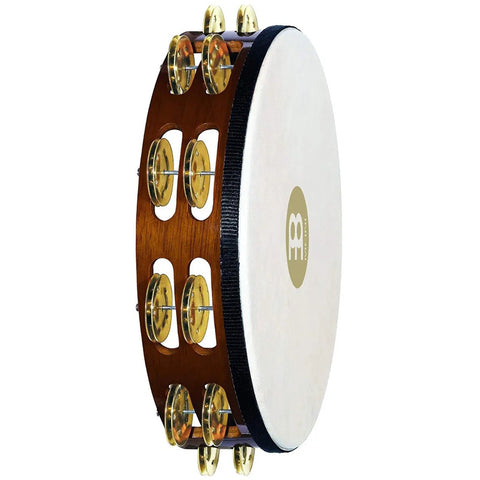 Pandero Parche De Cuero Crotalos De Laton Meinl Tah2b-ab Blanco