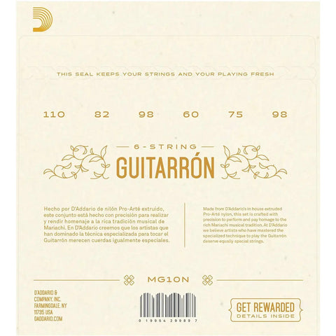Encordadura Para Guitarrón Tensión Normal Daddario Mg10n