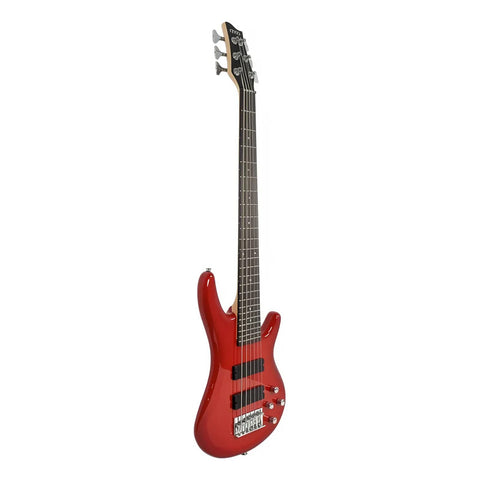 Bajo Eléctrico 6 Cuerdas Activo Mars Eb-6 Activo Red Diestro Rojo