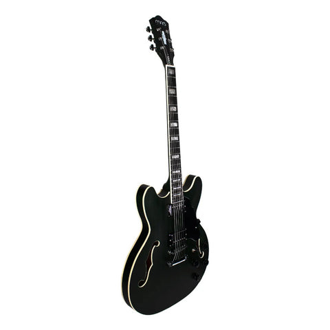 Guitarra Mars Electrica Mod. Hollowbody 335 Satin Green Diestro Green