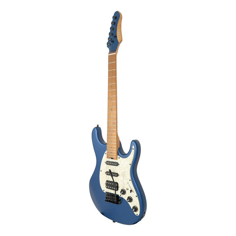 Guitarra Eléctrica Mars Modelo Metallic Finished Azul Diestro Azul Palo De Rosa